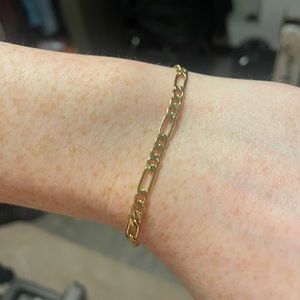 BaubleBar Figaro Gold-plated Bracelet
